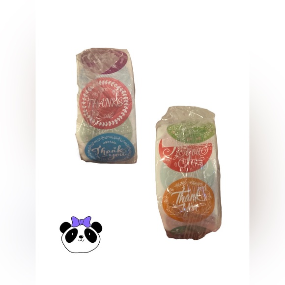 ⭐️ 3 for $22 - 500 ct. 1” Rainbow Thank you stickers / labels •• NEW Freebie! - Picture 2 of 8